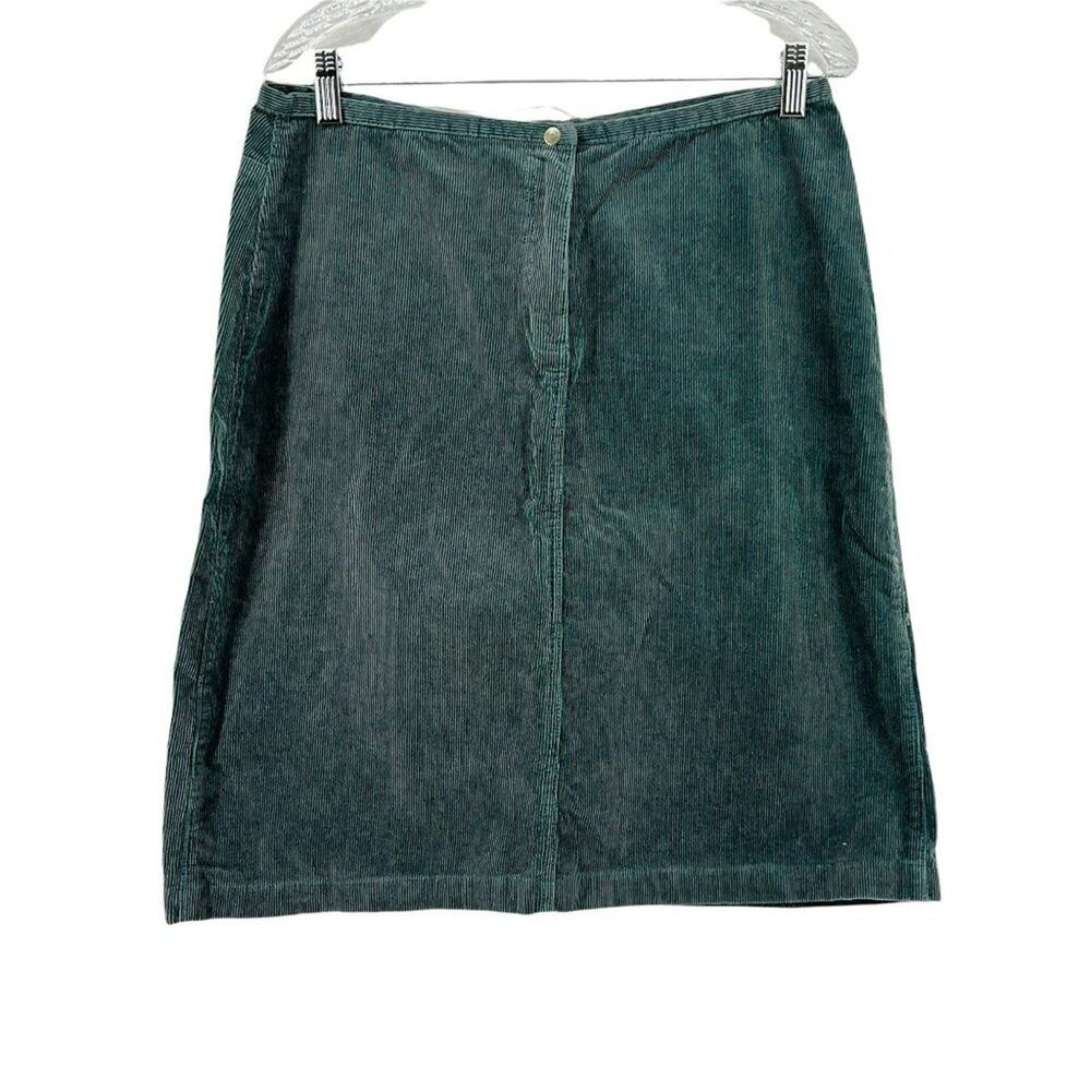 Vintage Woolrich Corduroy Skirt Teal Womens 12